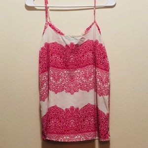 Francesca’s Pink and White Tank Top w/ Open Back